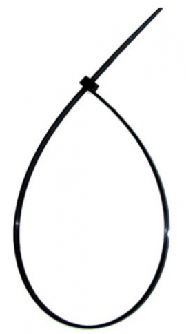 Sťahovacia páska, plast, čierna, 3,0 x 150 mm, cena za 1 ks