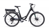 CTM eTerra 26" 2020, matná čierna/tyrkysová, 17" (430)