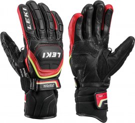 Rukavice Leki Glove Worldcup Race Flex S LT Speed System RedITC black-red-yellow